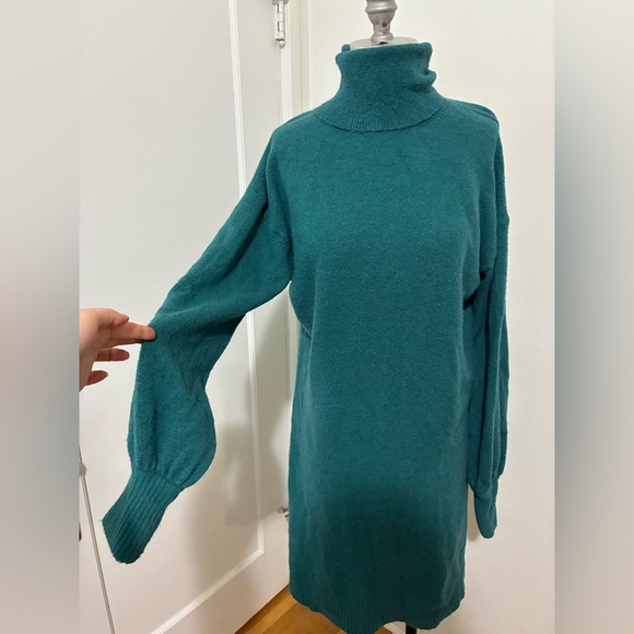 J. Crew Teal Knit Sweater Dress - Picture 2 of 6